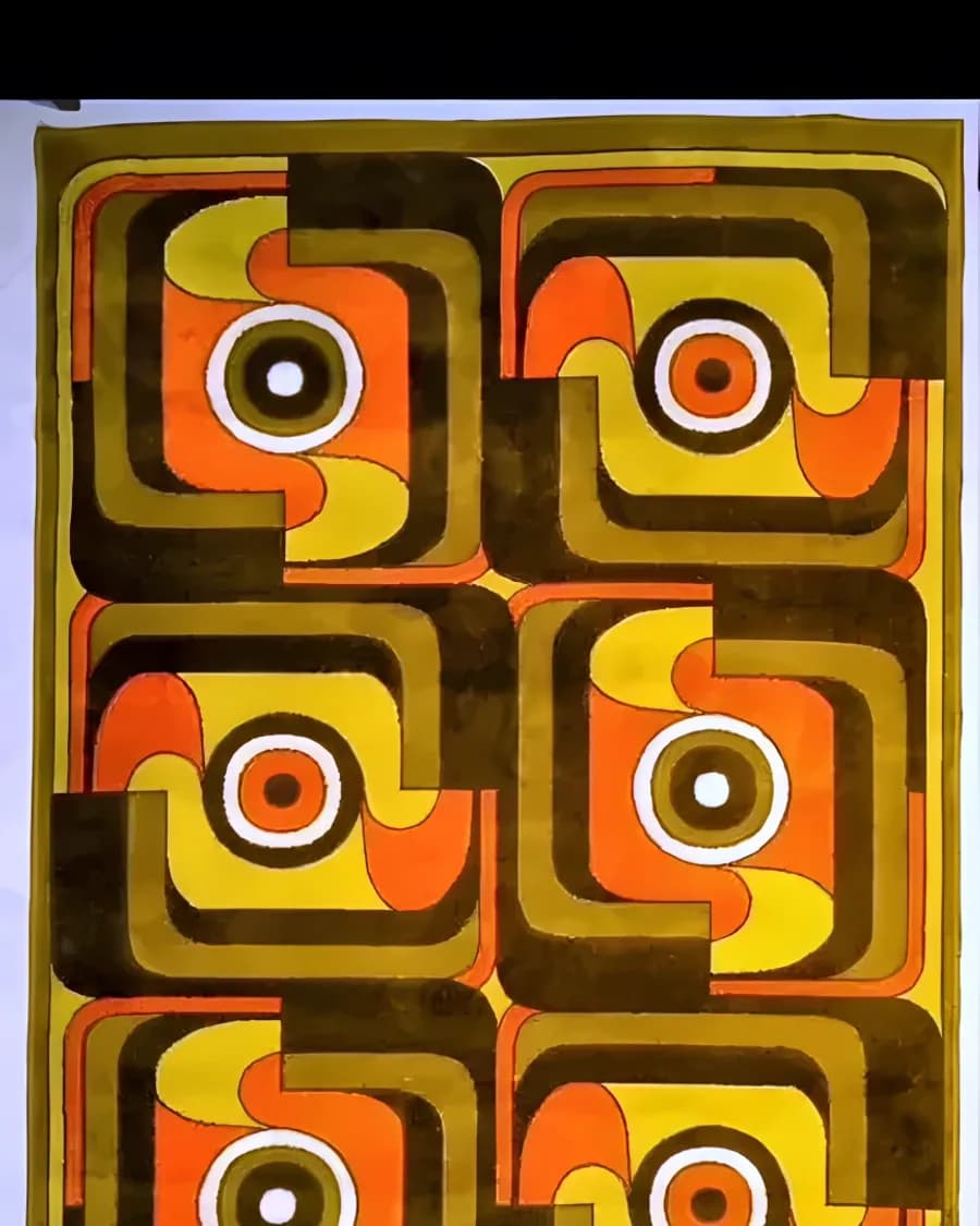 Ausgewählte Vintage-Designerk Teppiche von Missoni, Vasarely und weiteren Manufakturen