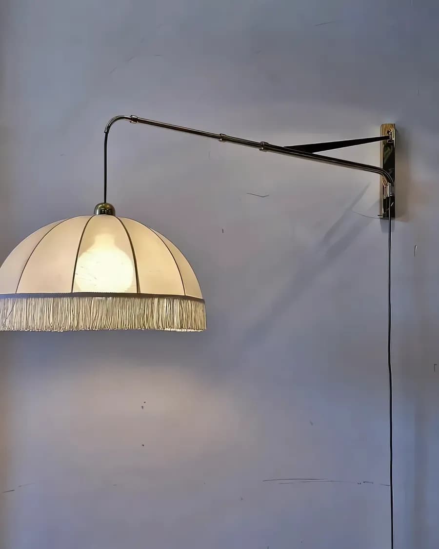 Vıntager Wandleuchte mit Teleskoparm im Stil von Mid-Century & Hollywood Regency, 1960er–1970er
