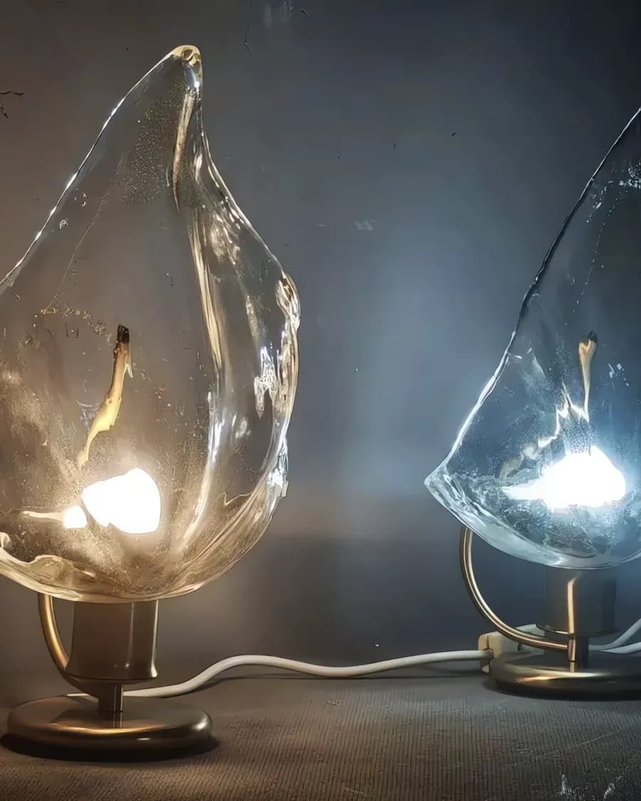 La Murrina Tischlampen aus Muranoglas, 1970er, 2er-Set