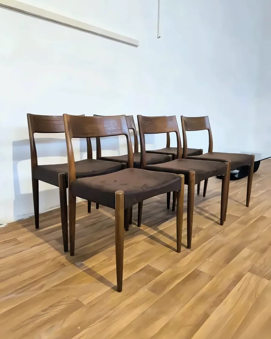 Set von 4 dänischen Vintage Esszimmerstühlen Modell MK175 von Mogens Kold, 1960er