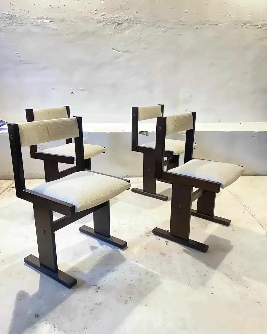 Vier Stühle von Poul H. Poulsen für Gangsø Møbler, Dänemark, 1970er