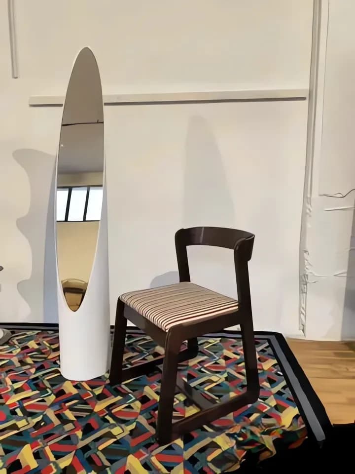 Italienischer Raumfahrt-Standspiegel „Unghia“ zugeschrieben Rodolfo Bonetto, 1970er