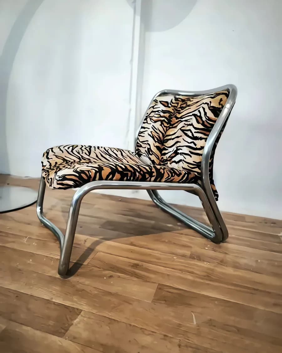 Italienischer Vintage Lounge Sessel von Rinaldo Gastone, 1970er