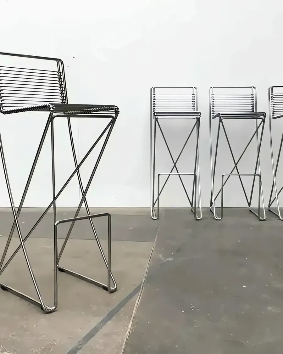 Till Behrens „Kreuzschwinger“ Barhocker für Schlobach, Deutschland, 1983