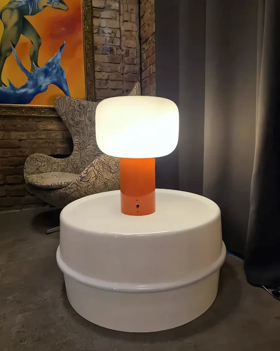 Italienische Space-Age Tischlampe aus Muranoglas, 1970er